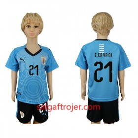 Uruguay Fodboldtrøjer E.Cavani 21 Børn Hjemmebanesæt VM 2018